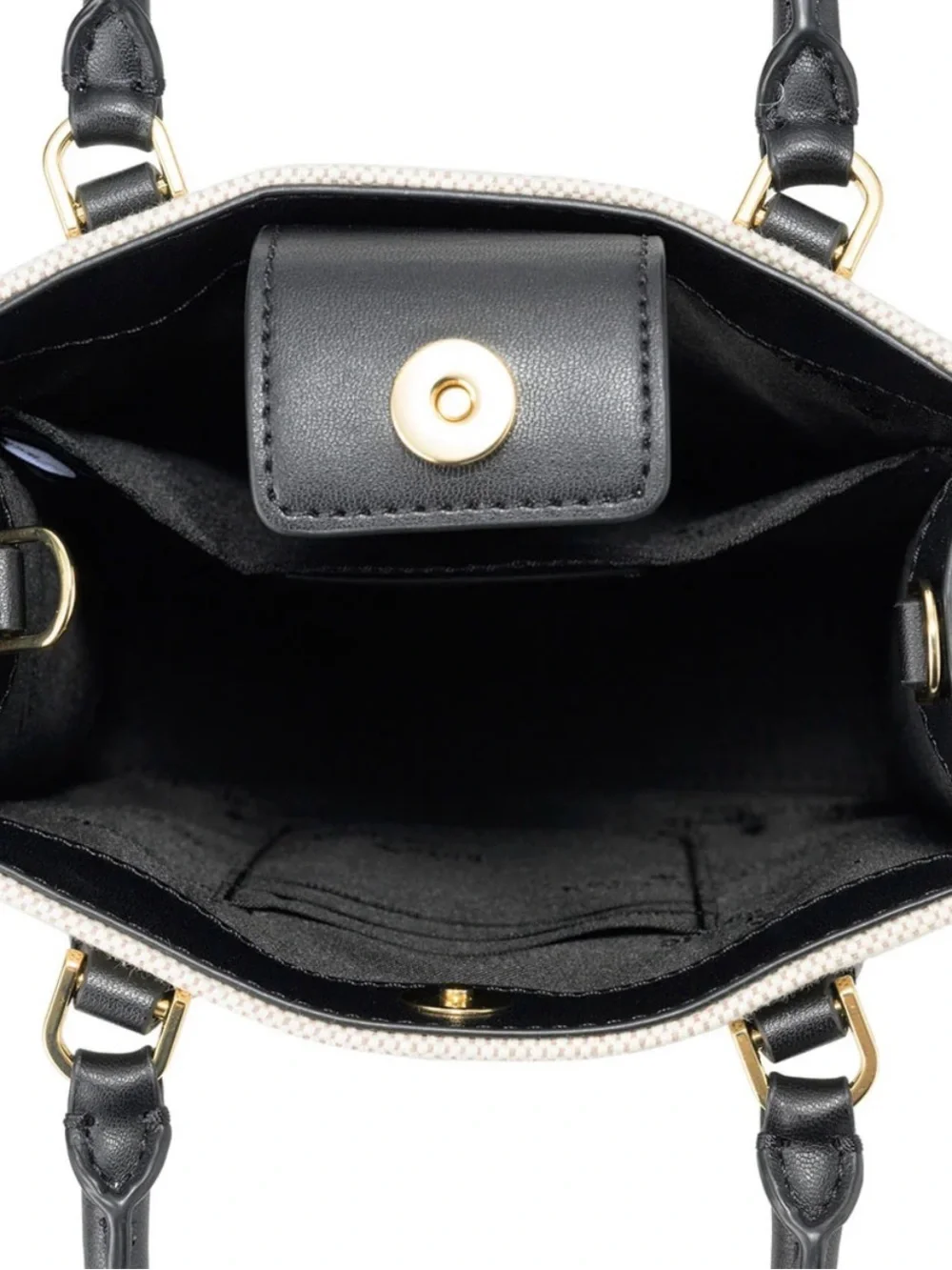 kate spade Cream and Black Mini Tote Crossbody